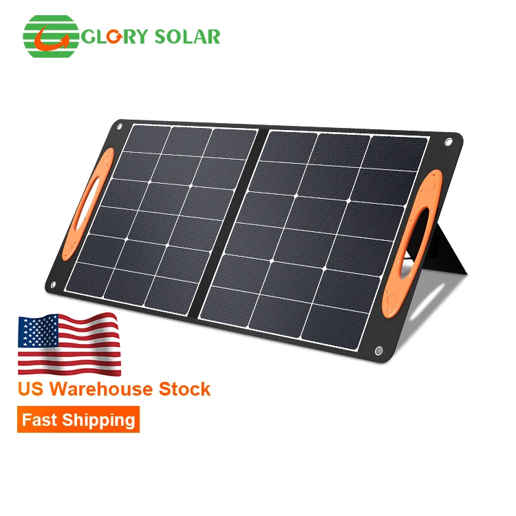 

Fast delivery from US overseas warehouse Portable 100W 20V Folding Solar Charging Light Weight Waterproof Foldable Solar Panel