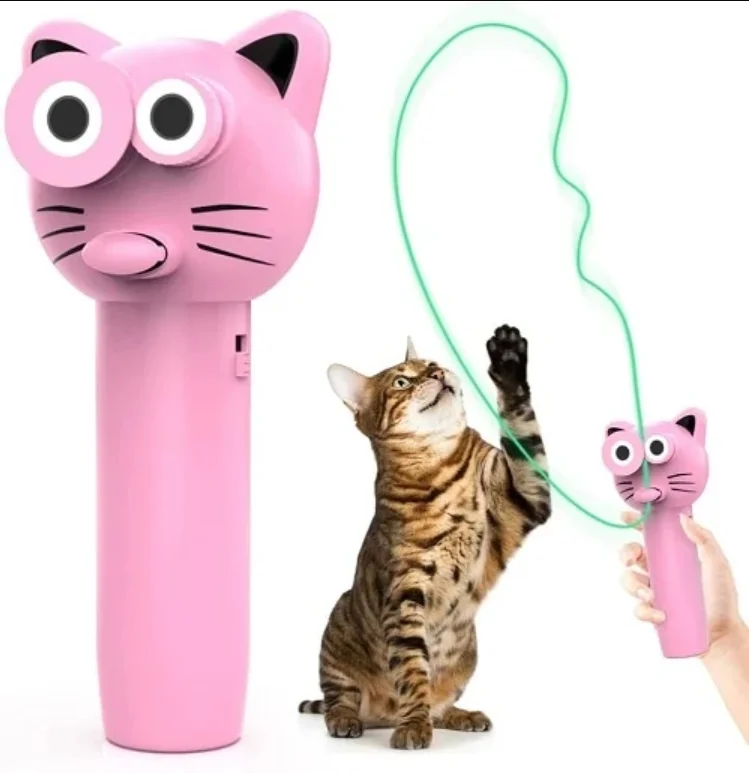 

2022 Cute Cat Rope Toy Cat String Controller Flying Party Toy Electric Decompression Rope Launcher, Two colors