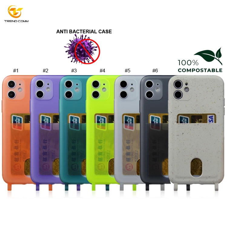 

Nylon/Polyester Strap 100% Compostable Phone Case Card Holders For Cell Phone 2021