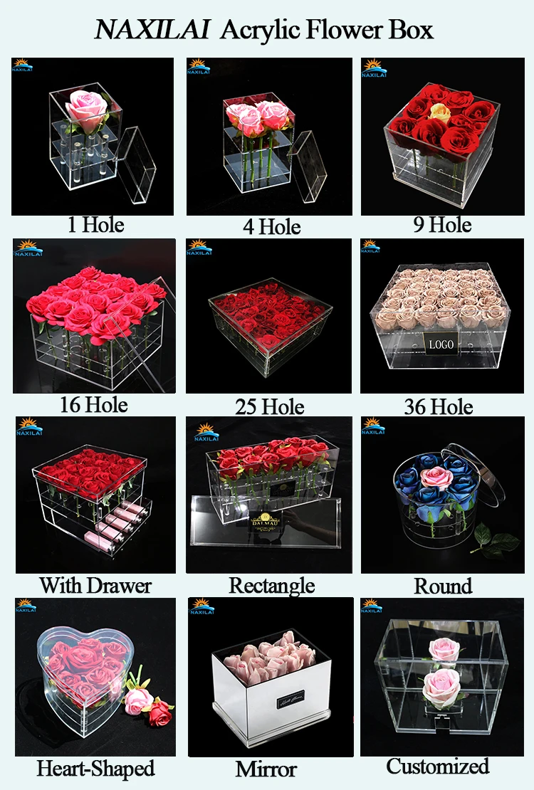 acrylic flower box family