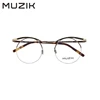 Factory wholesale personality fashion metallic feel round spectacles frame