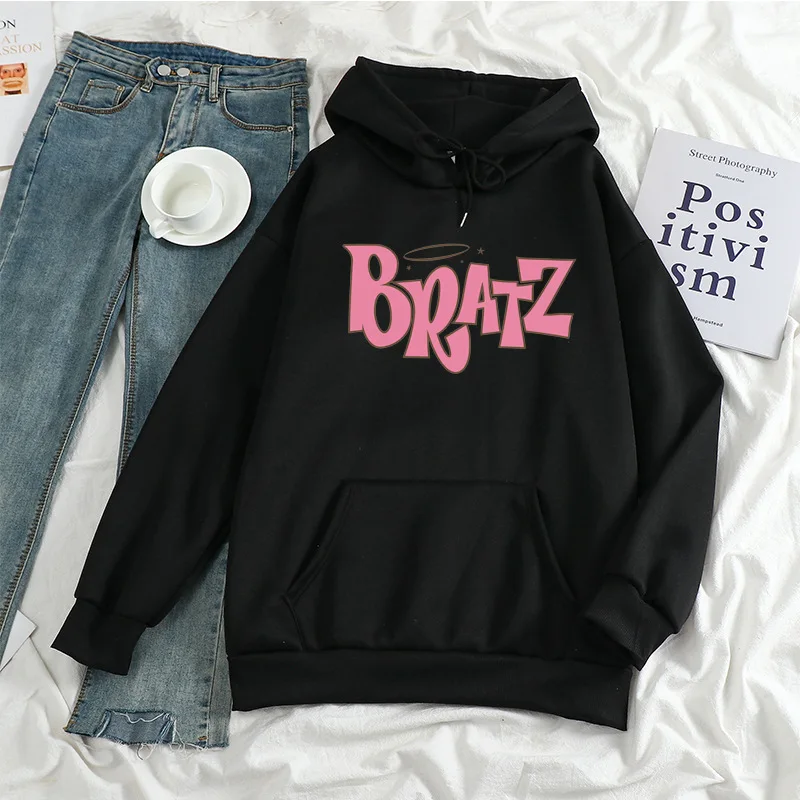 

Custom Fall New Bratz sweater hoodie women undefined White Top Hooded Sweatshirt Long Sleeve Print Graphic hoodie Women clothes, Customized color