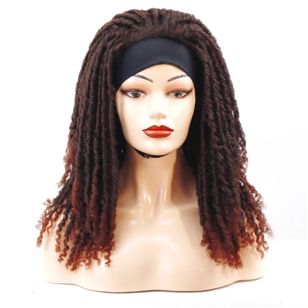 

Onst 110 Styles Dreadlock Box Braided Wigs Headband Wig for Black Women Short Curly Crochet Hair Braids Scarf Hair Turban Wig, Custom color