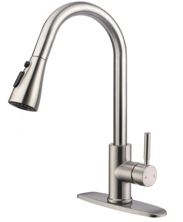 

Kitchen Faucet with Sprayer Pull Down Kitchen Faucet with Sprayer Single Handle Stainless Steel Brushed Nickel Kitchen Faucet