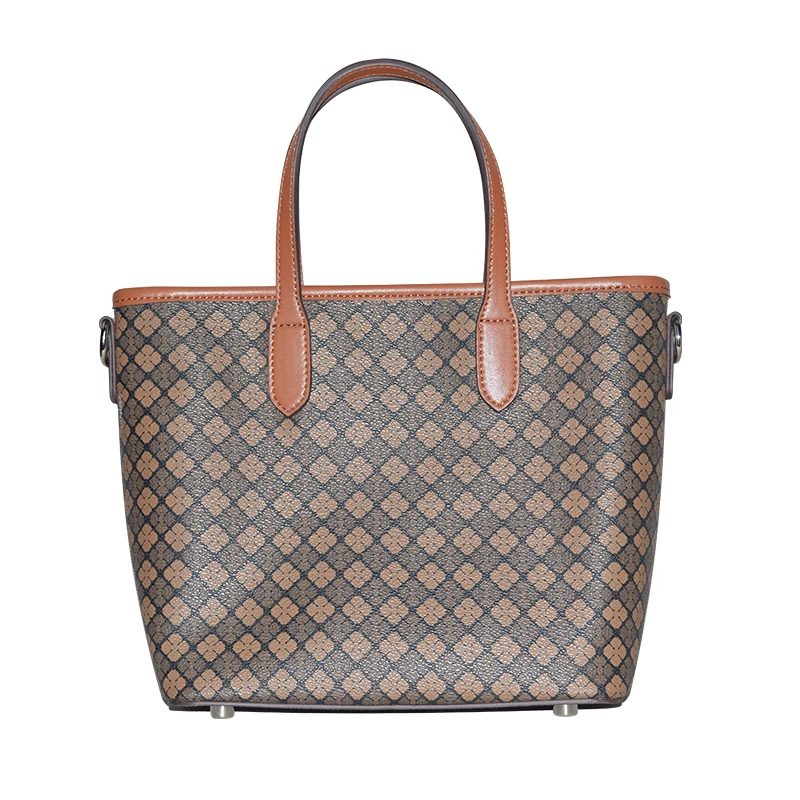 

Hot sale custom logo large fashion vintage hand bags women pvc leather tote bag