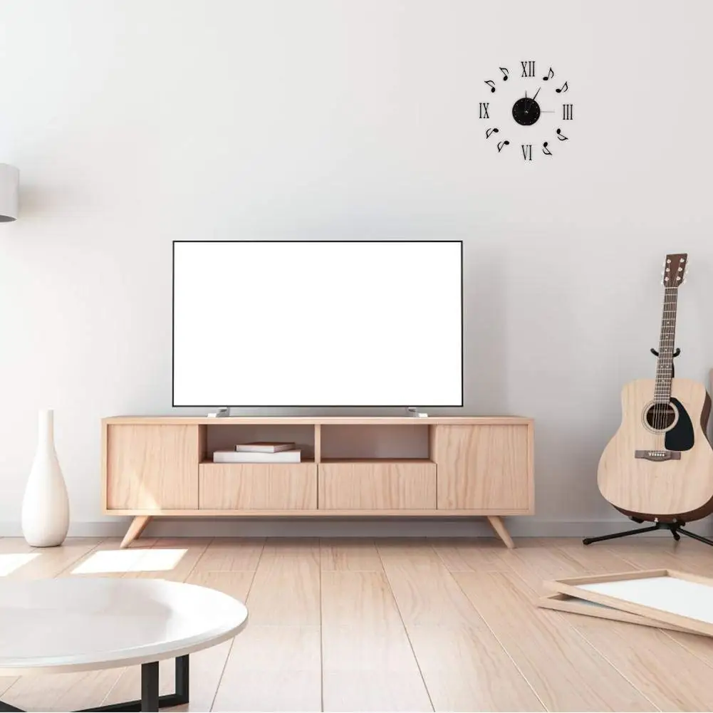 Musical Notes Roman Numerals Vinyl DIY Wooden Color Unique Ideas Clocks Stickers