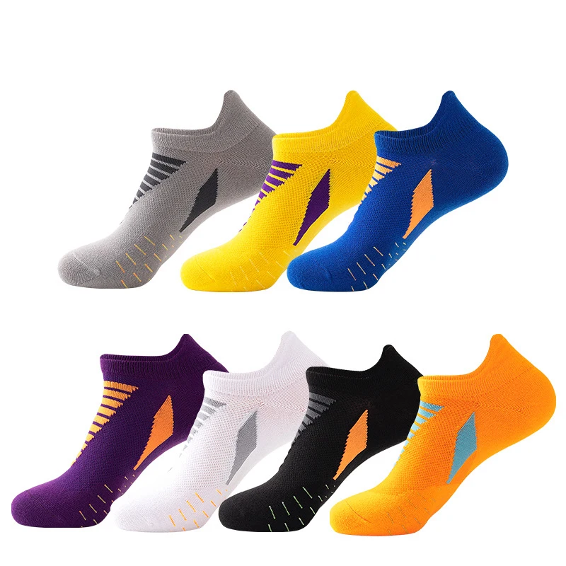 

OEM custom socks logo cotton compression sports running ankle socks men, Blue,,black,white,yellow,silver,orange,purple