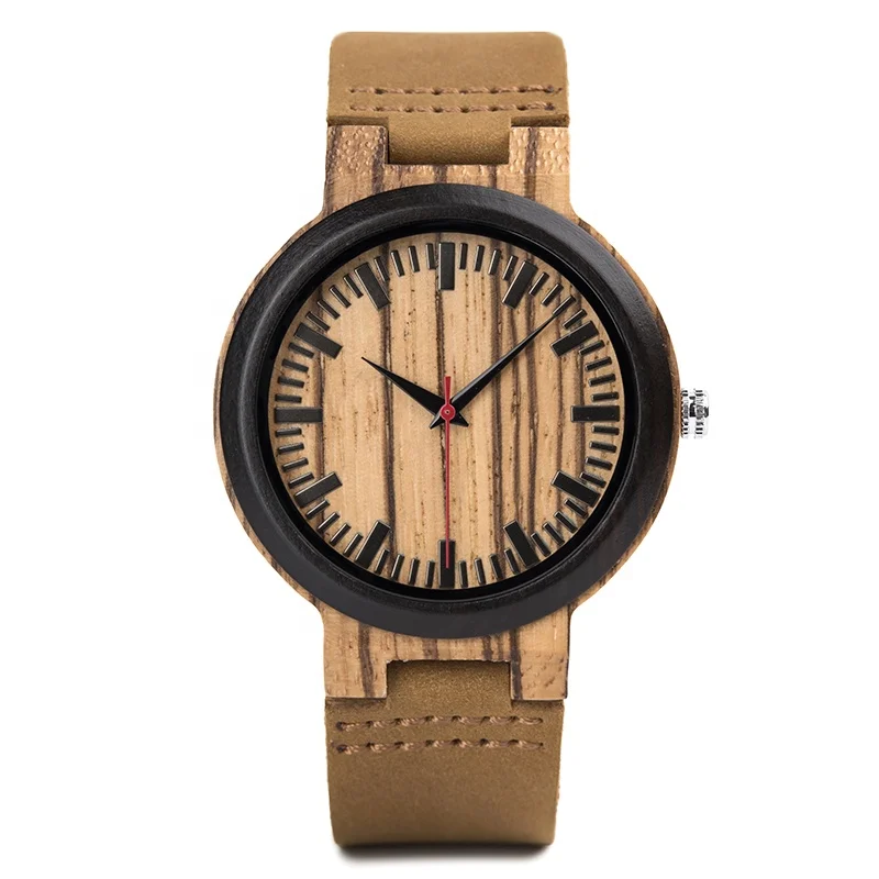 

DODO DEER Men's Leather Wooden Watch OEM Minimalist Design Fashion Watch Dropshipping