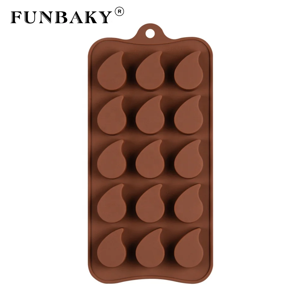 

FUNBAKY Candy silicone molds drop shape chocolate molds de silicon sweets molds handmade tools cake decorating, Customized color