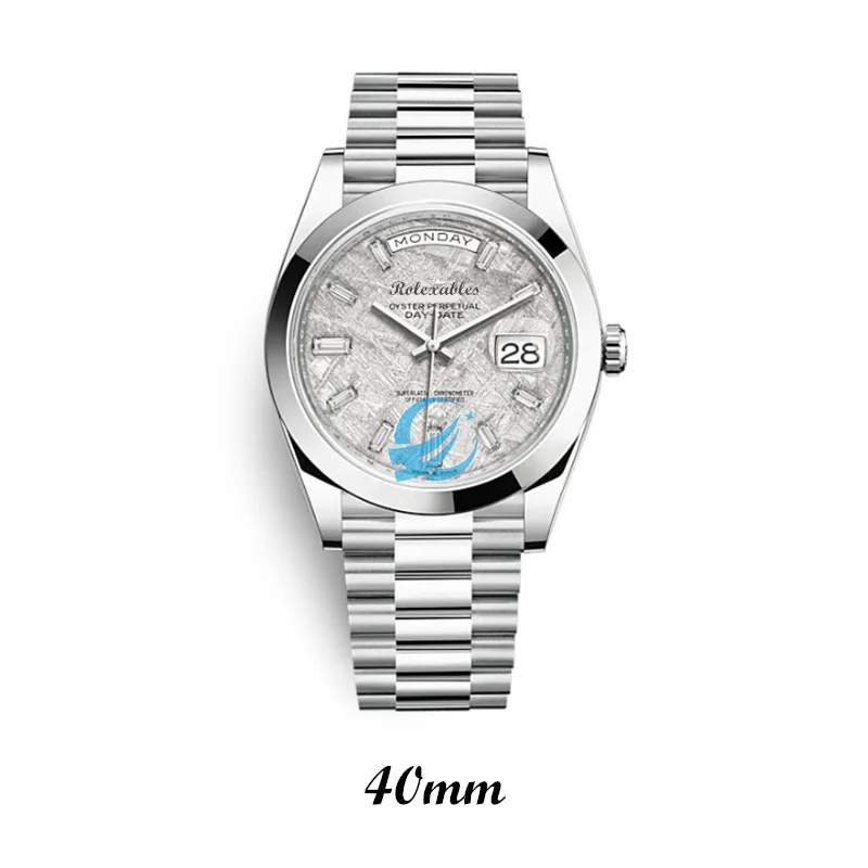 

3A Quality Luxury Watches Automatic Smooth Bezel Stainless Steel Custom Mechanical Watch For Man Roman Daydate