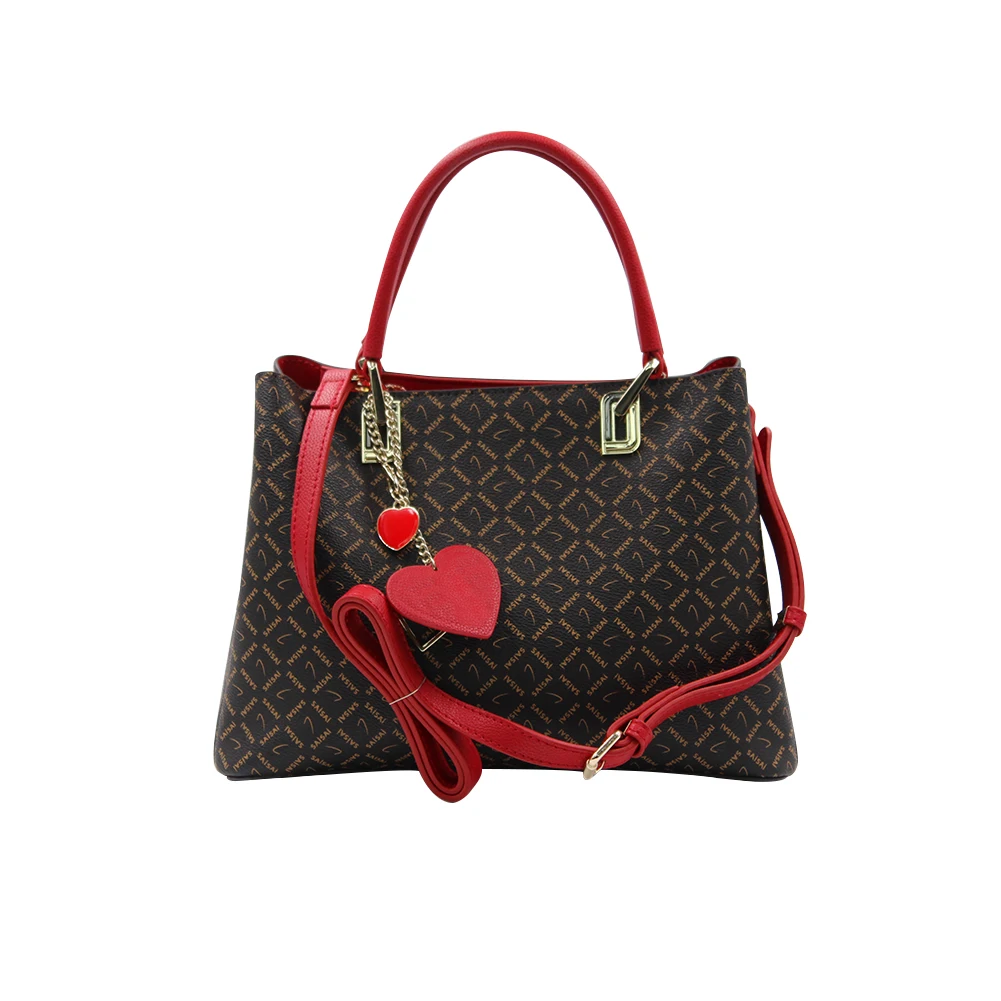 

against theft hand holder bag women's business laptop PU shoulder bag fingerprint woman bags totebag women handbag, Coffee + red