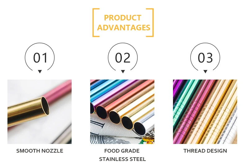 Wholesale Bar Accessories Food Grade Steel / Metal Drink or Drinking Straw