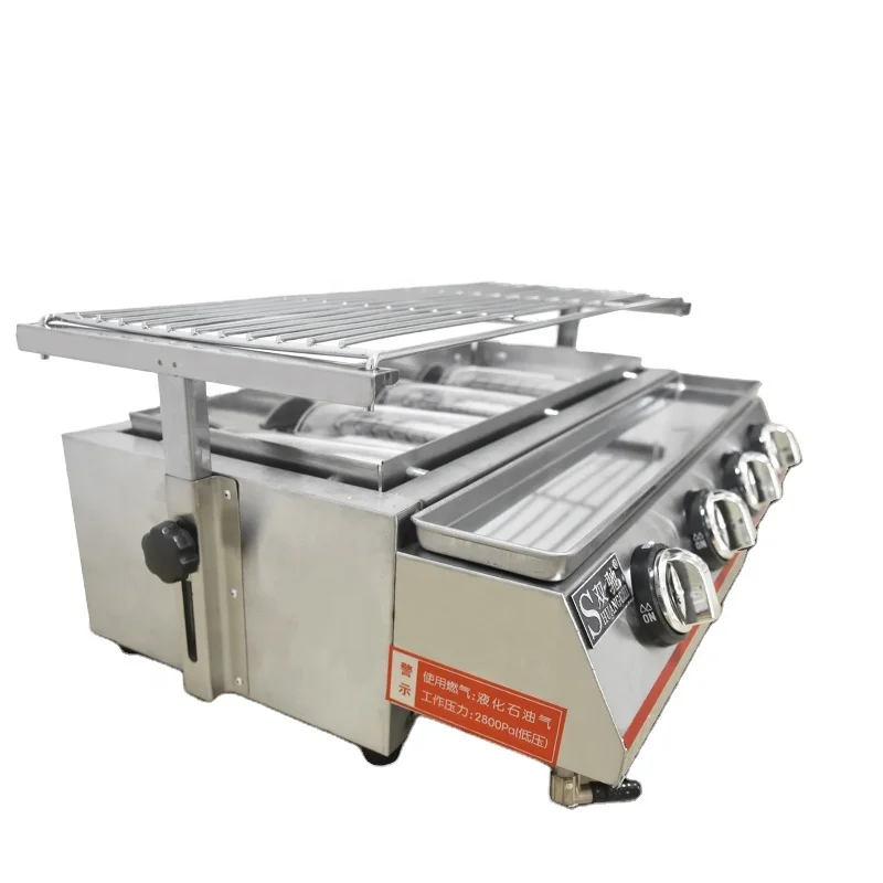 

Gas bbq grill 4 burner commercial barbecue grill, Customized color