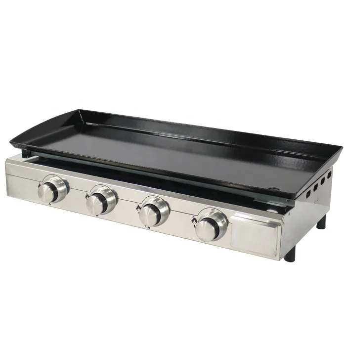 

4 burnes outdoor stainless steel LPG gas plancha, gas bbq grill