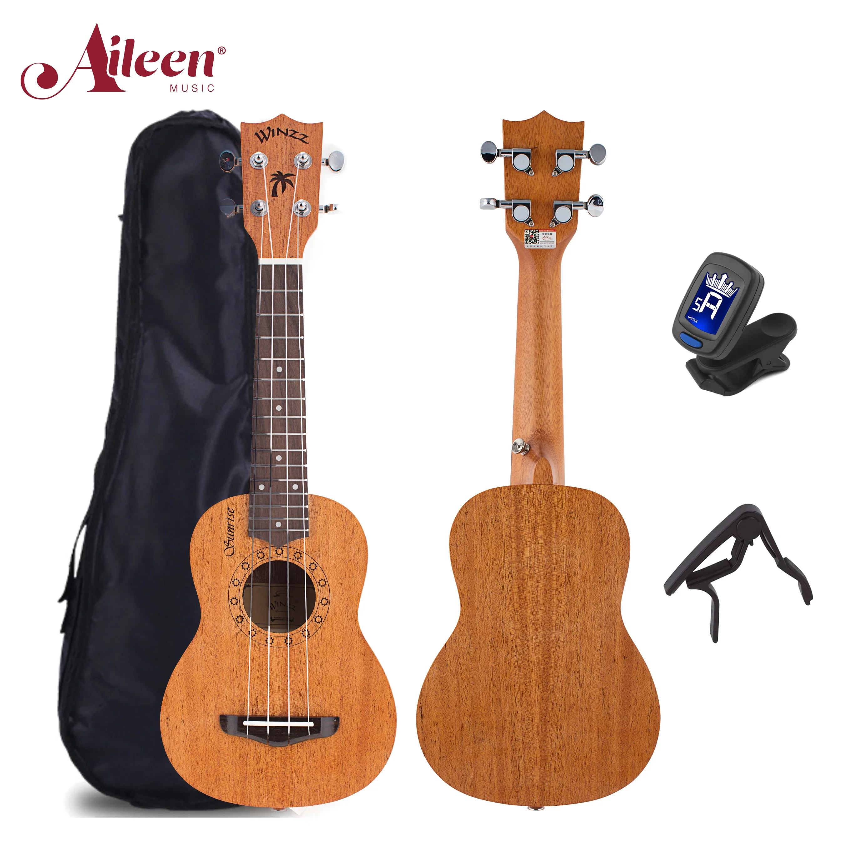 

AileenMusic high quality 21'' 23'' 26'' Mahogany solid Ukulele set(AU70L), Natural