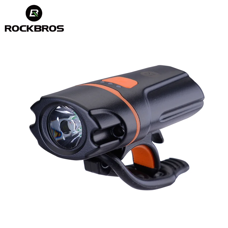 

ROCKBROS Integrated Flashlight Bicycle Cycling Accessories Rechargable Front Grips Light Kit Cycle Road Mountain Bike Light, Black