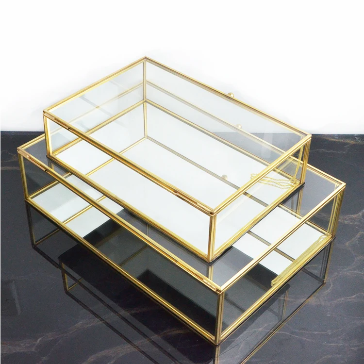 
Black & silver *Copper / Rose Gold Contemporary Mirror Glass Jewellery Trinket Storage Box>< wholesale 4*6 5x7 glass photo 