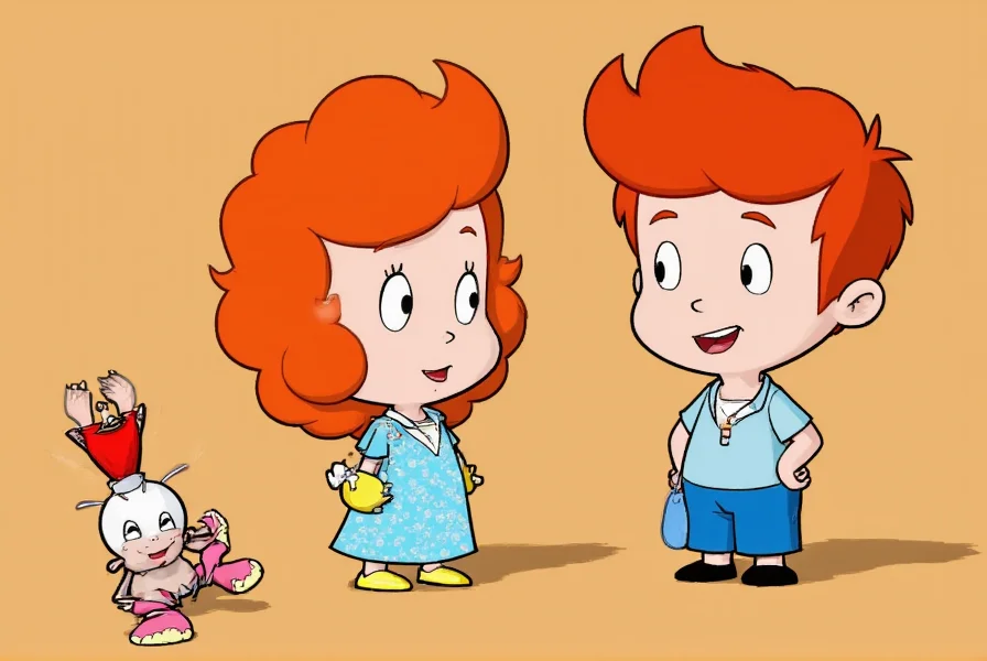 Side-by-side comparison of classic and modern ginger cartoon characters showing evolution of design and representation