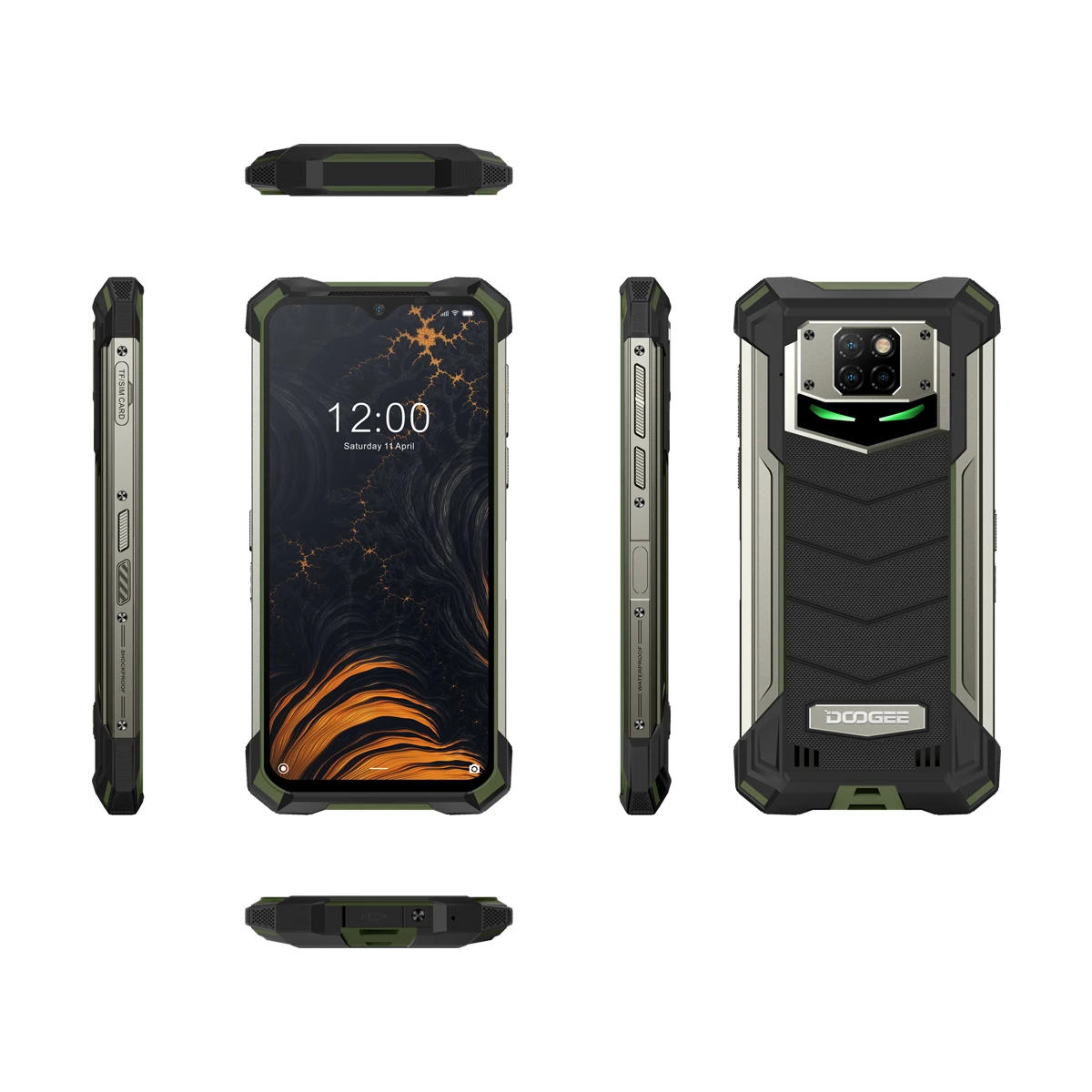 

Global Original S88Plus Explosion-proof 8GB+128 GB 6.3inch Waterproof Mobile Phone, Black / green/orange