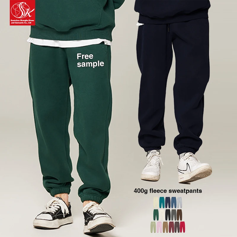 SK New Warm Tracksuit Mid Waist Drawstring Fitness Sweatpants Straight Leg Loose Casual Sports Pants Fleece Sweatpants for Men