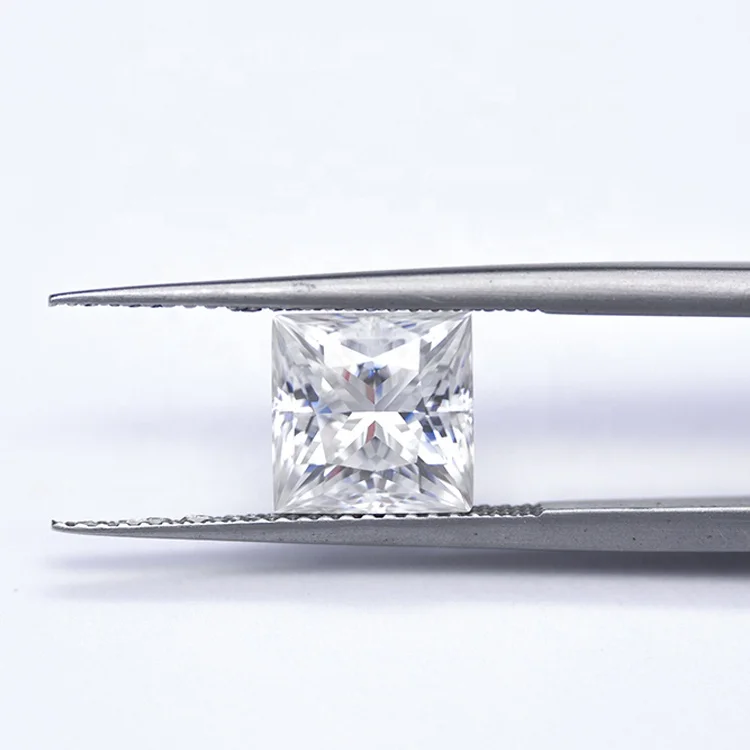 Lab Grown  Moissanite Square Princess Cut White Color 5.5*5.5mm Moissanite Stones for Watches