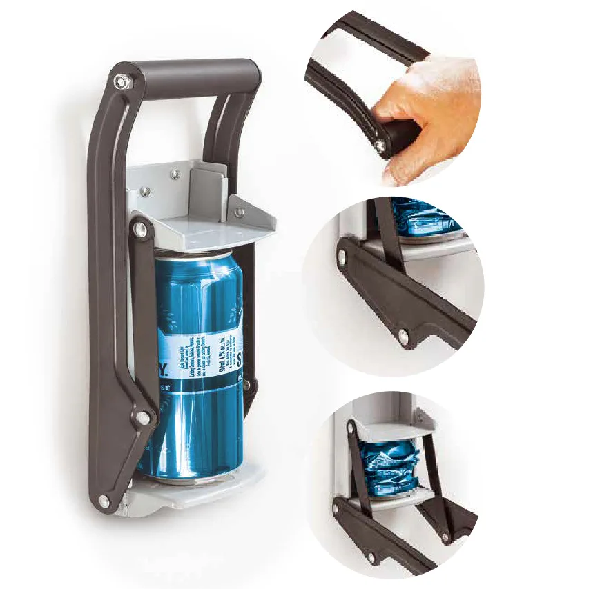 16oz Aluminum Can Crusher & Bottle Opener Wall Mounted Soda Beer