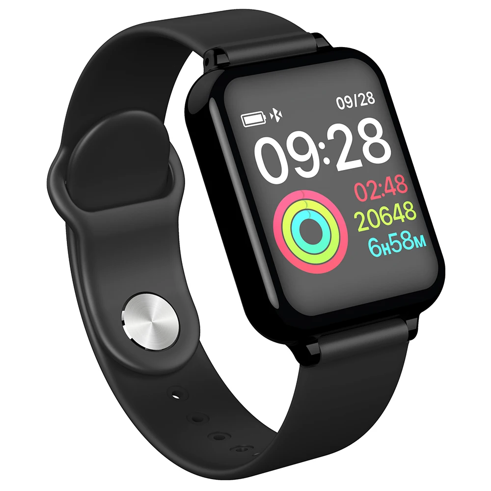 

Amazon Hot Sell New B57 Waterproof Smartwatch For Women And Men Fitness Tracker Heart Rate Blood Pressure B57 Wrist Smart Watch, Black white pink