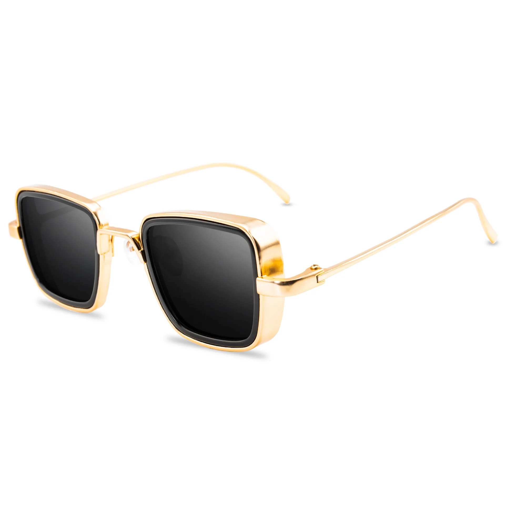 

Men's retro thick - rimmed metal square trendy sunglasses