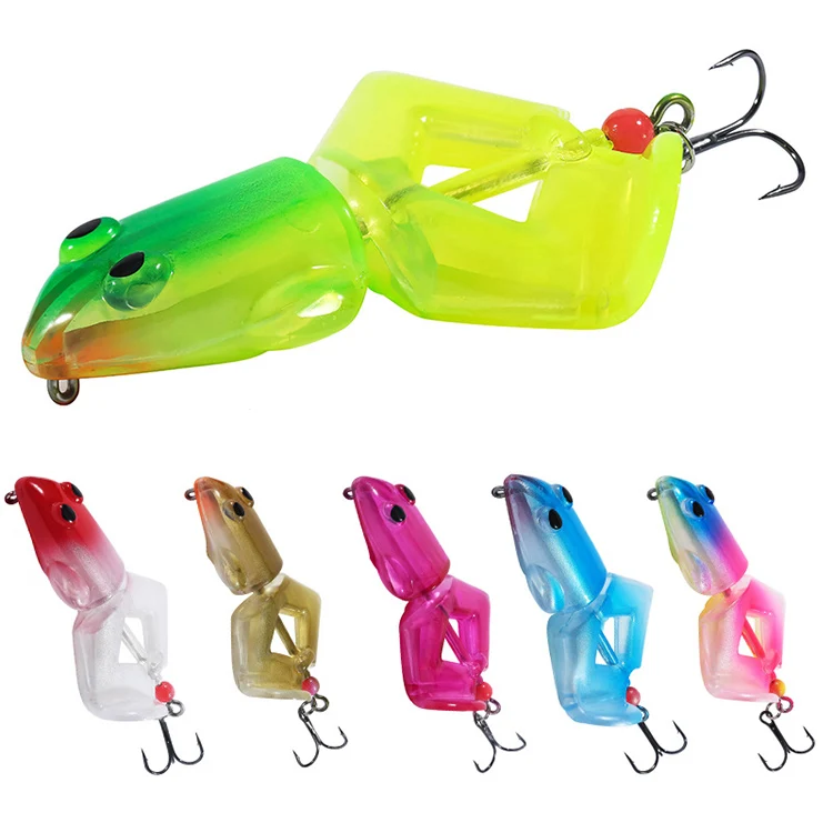 

8.5cm 12.5g Bionic swimbait artificial swim hard frog fishing lure bait, 6 colors on stock or customized