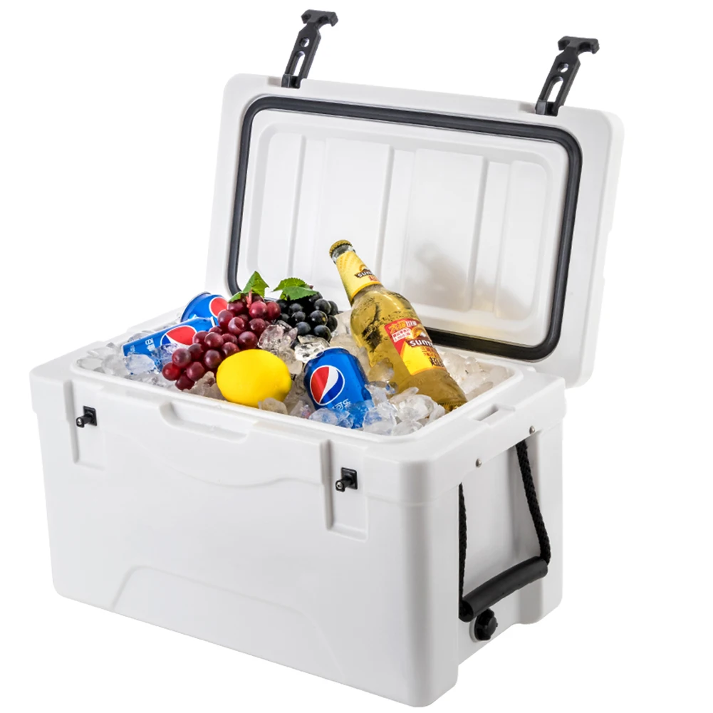 

Cooler with handles and wheel for beach and camping