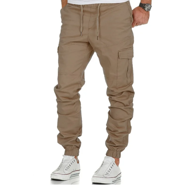 

Men's tooling multi-pocket trousers woven oversize casual sports leggings pants, Customized color