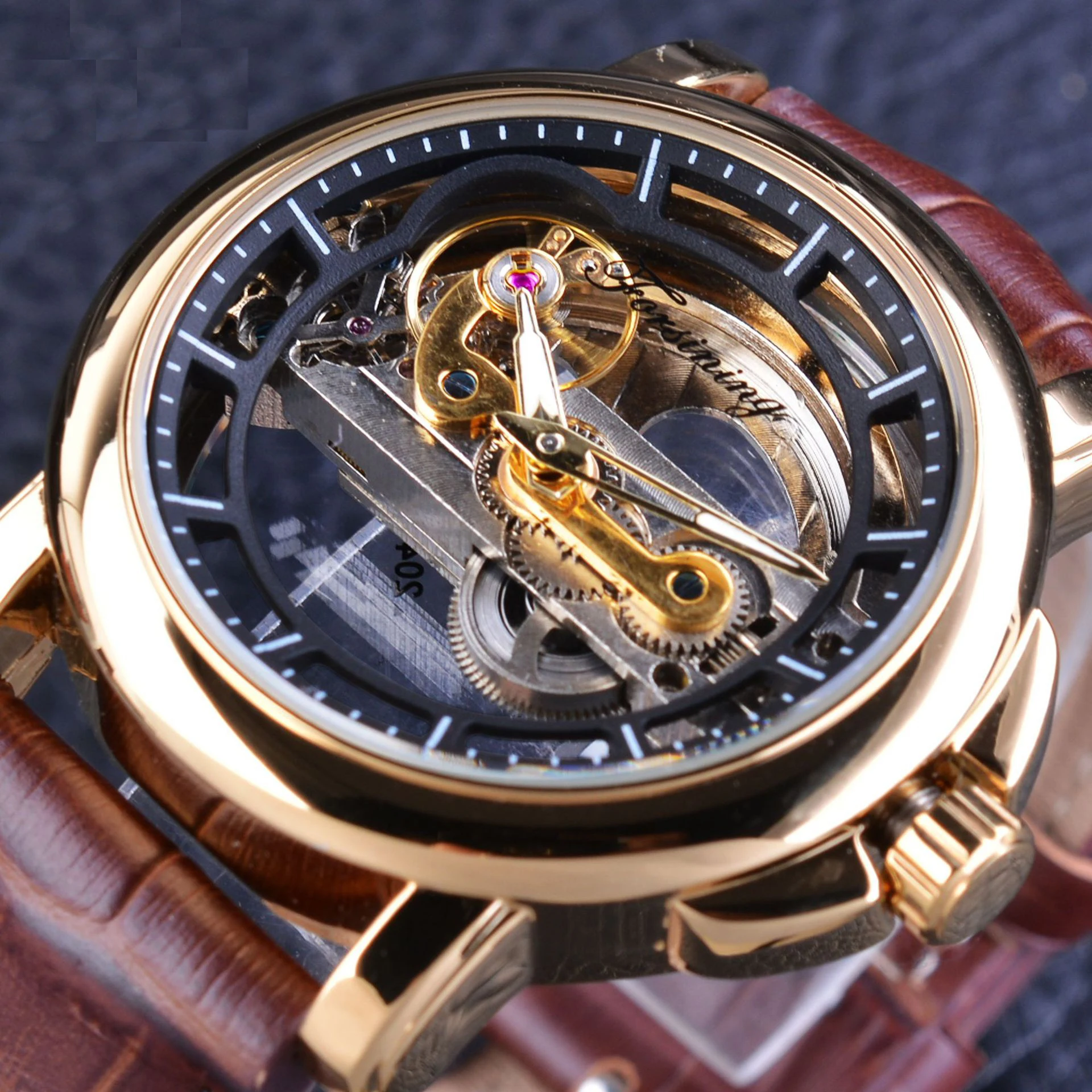 

Diver Watch Automatic Skeleton Custom Submarine Man Sustainable Transparent Men Winding Machine