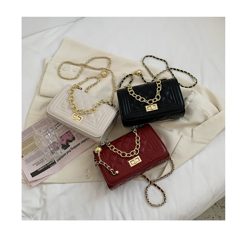 

Luxury Small Purses Handbag Women Diamond Lattice Shoulder Bags Designer Leather Totes Female Chain Plaid Shopper Crossbody Bag