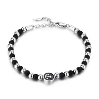 

Custom Jewelry Metal Stainless Steel Chain Bead Mens Bracelets