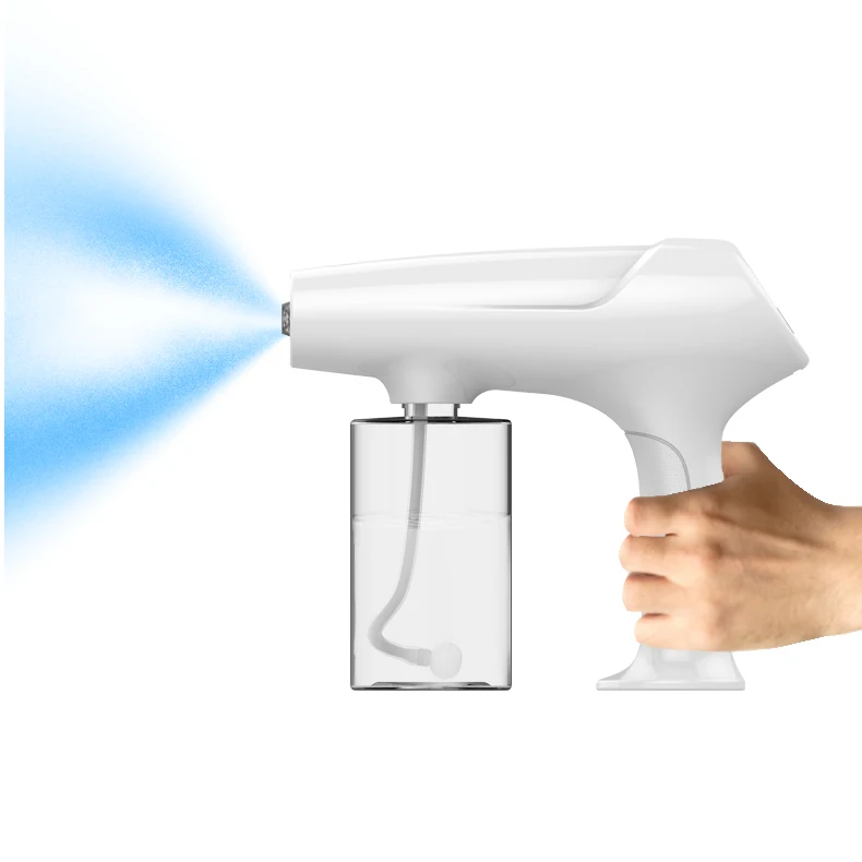

Rechargeable Handheld Blue Light Nano Atomizer Spray Gun Disinfection Electric Portable Mist Maker Fogger Machine Sprayer