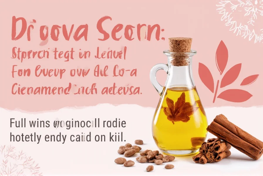 Food-grade cinnamon oil bottle next to candy making ingredients