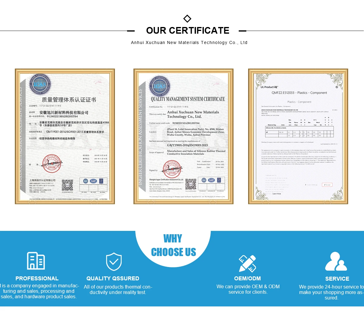 Anhui Xuchuan New Materials Technology Co., Ltd. silicone coated