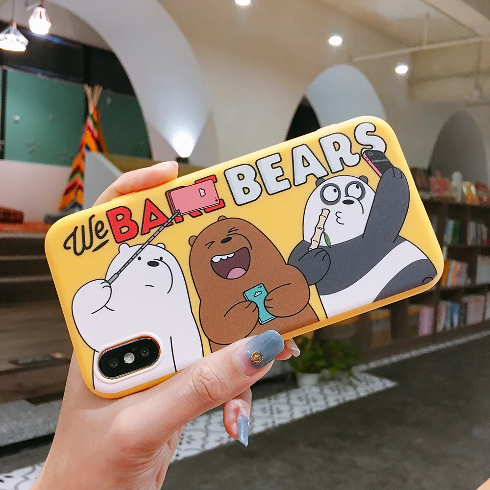 

2020 Wholesale Cartoon We bare Bears Anti-drop Anti-Scratch TPU CELL Phone Case for IPHONE 6 7 8 PLUS 12 pro max
