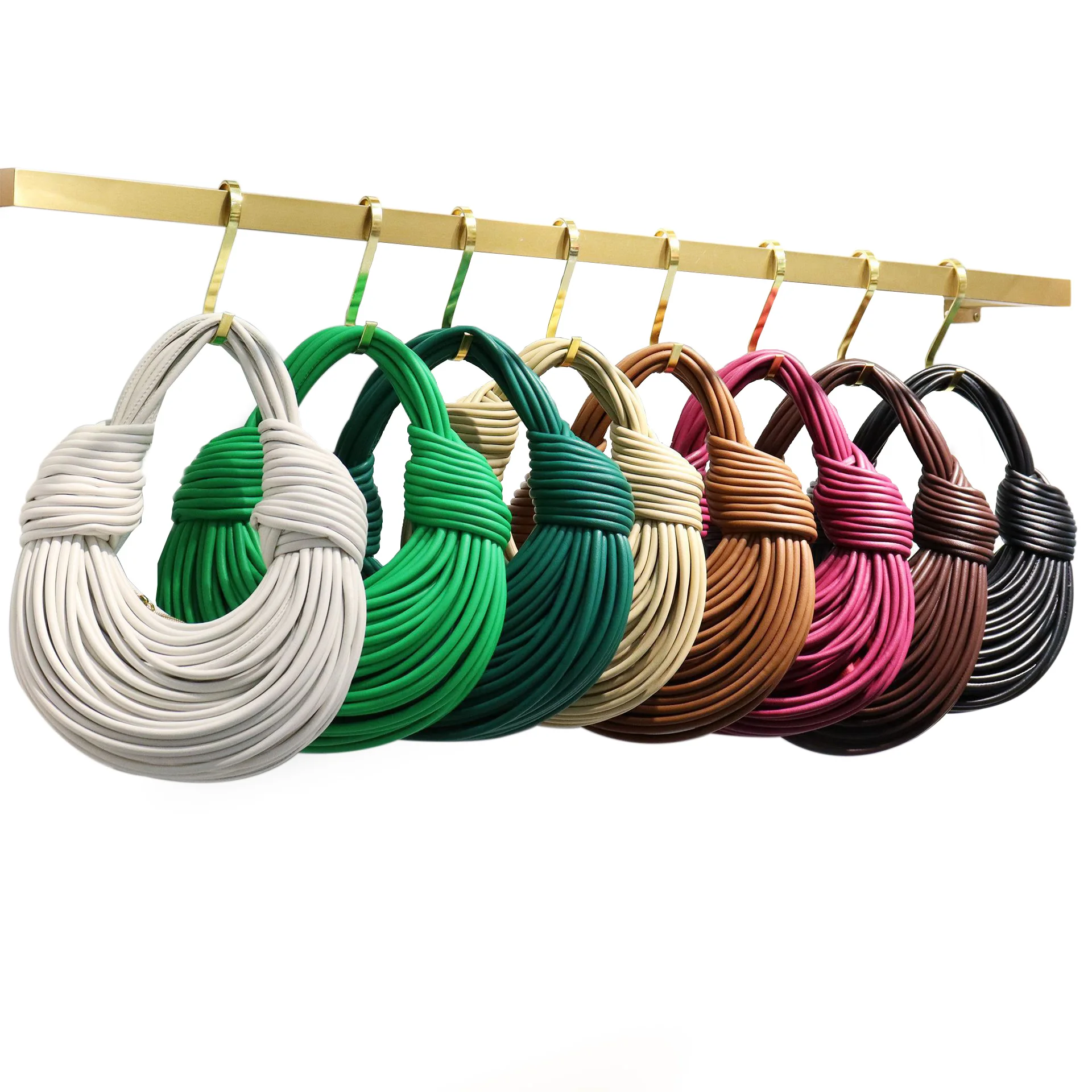 

Australia designer 2022 Double knot lines straps looksalike noodles fashion line handbag hobo handbags, Customized color