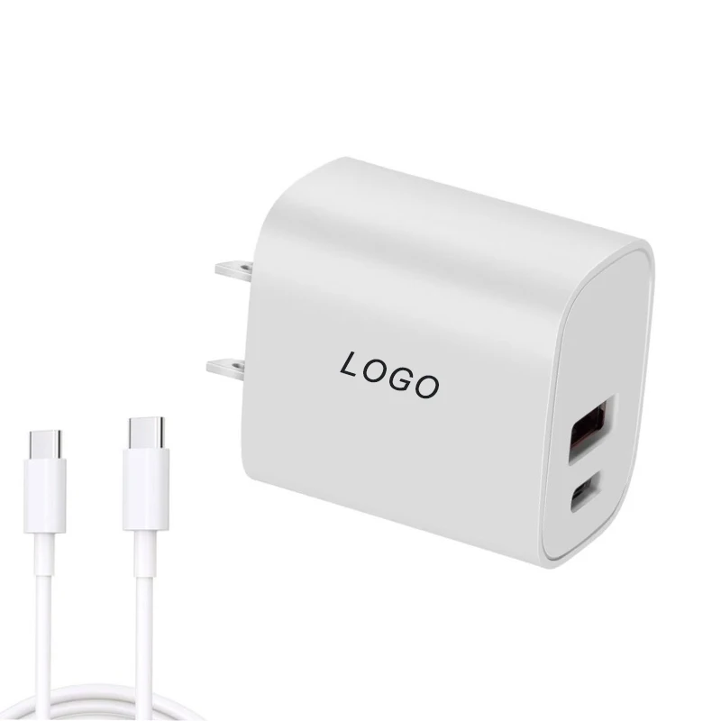 

QC3.0 18W 20W 60W 65W USB wall charger PD C cable charging mobile phone, Black white