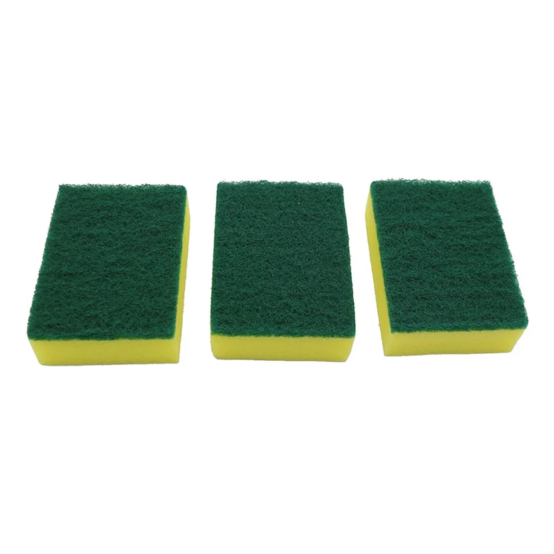 

Yellow Green Sponge Pad Powerful Kitchen Cleaning Polyurethane for Kitchen Cleaning Use Polyester+polyurethane Sponge PU Foam