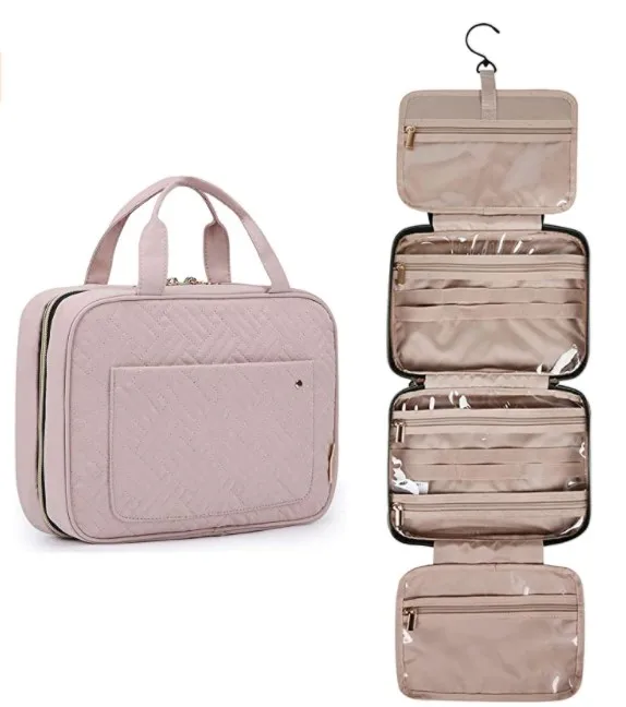 

Toiletry Bag Travel Bag with Hanging Hook, Water-resistant Makeup Cosmetic Bag Travel Organizer