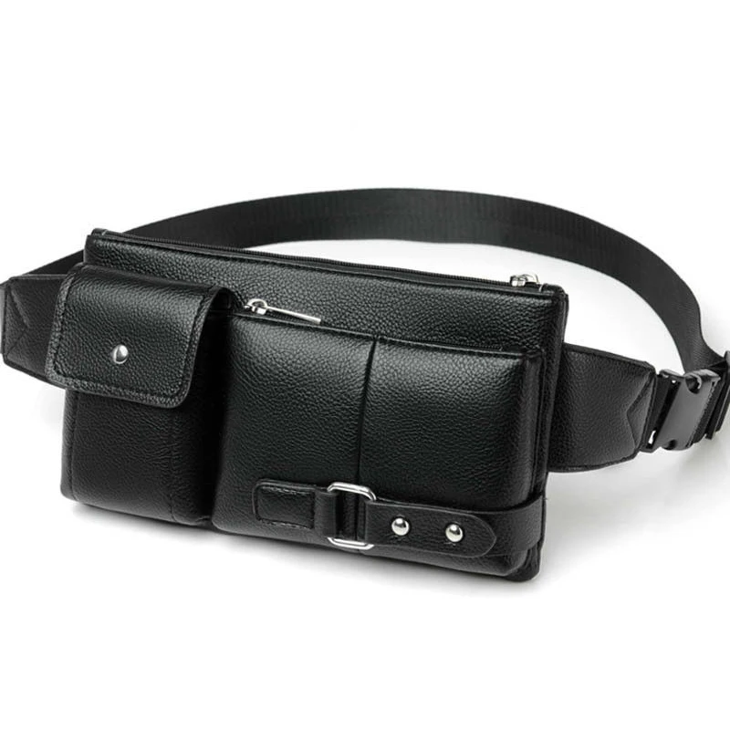

2021 Hot Selling Men Mobile Phone Pockets Casual Simple Outdoor Sports Messenger Bag Portable Rivet Chest Bag, Optional