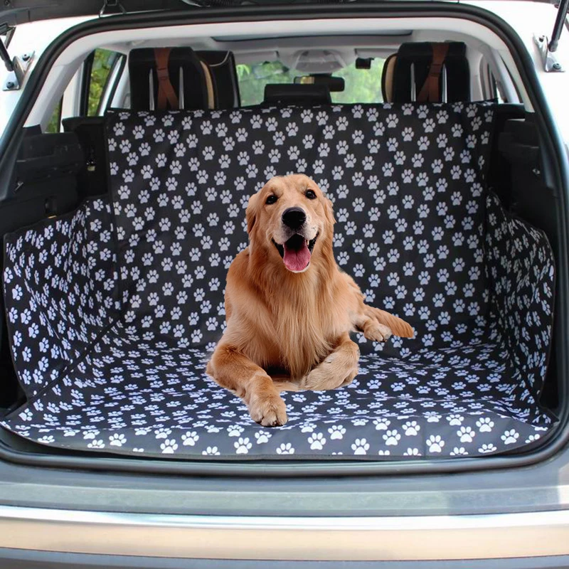 

Pet Carriers Dog Car Seat Cover Trunk Mat Cover Protector Carrying For Cats Dogs transportin perro autostoel hond, Black