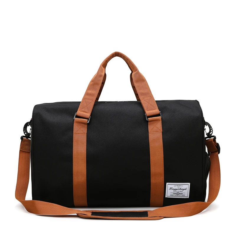 

Fashion Large Capacity Canvas Travel Bag Waterproof Breathable Light Moving Function Sports Gym Bag, Black green khaki purple blue red