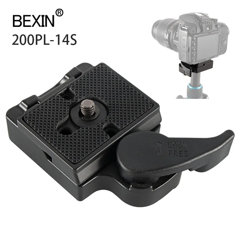 

BEXIN New Other Camera Accessories quick release Adapter 323 camera Tripod Quick Release Plate Clamp for Manfrotto 200PL-14, Matt black