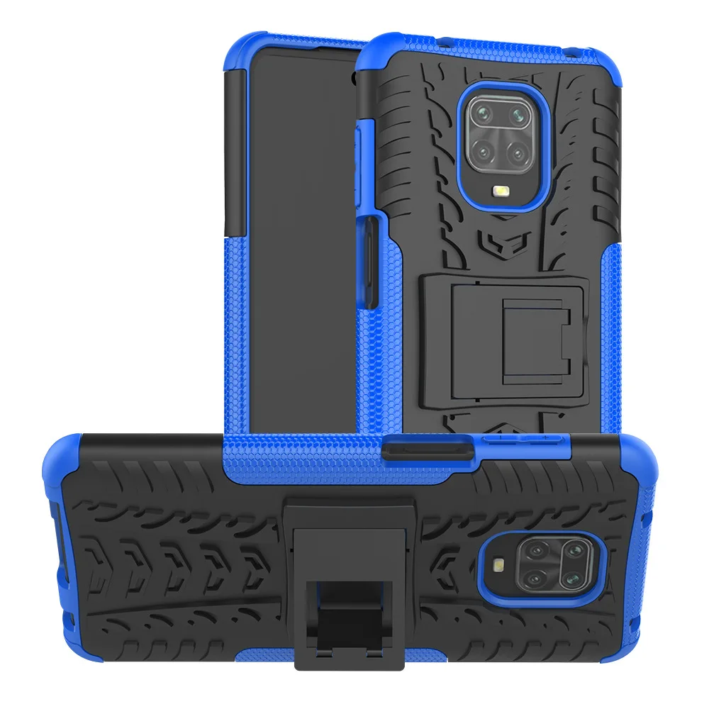 

Chaser Armor Hybrid TPU PC Textured Grid Finishing Phone Case for Xiaomi Redmi Note 9S Note9Pro Note 9Pro Max, 8 colors