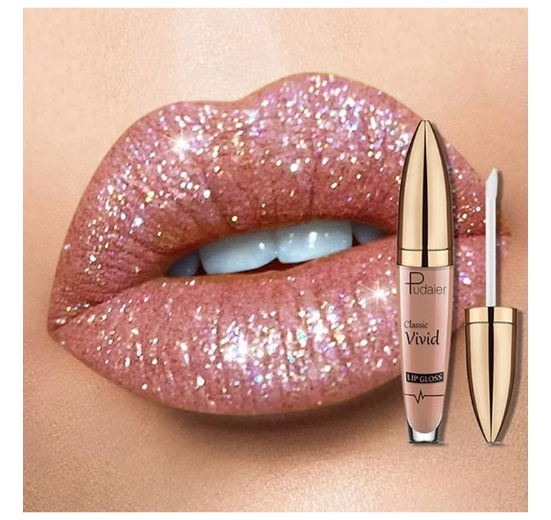 

Make Up Lip Gloss 18 Colors Diamond Glitter Cosmetic LipGloss Long Lasting Glitter Liquid Lip Gloss