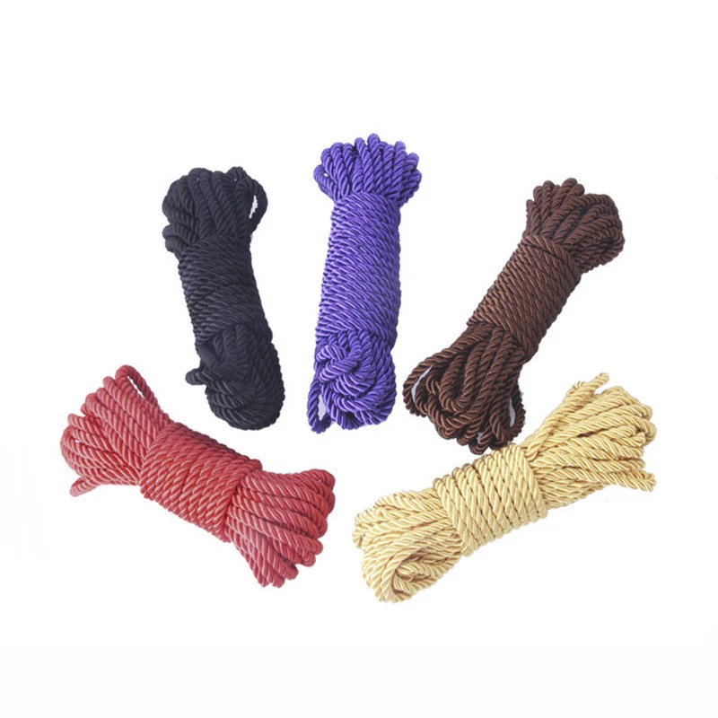 

BDSM Games Cotton Bondage Rope Nylon Soft 6 Colors 6mm Diameter 10 Meters Adult Game Sex Toy Silk Rope 1-3 Days MS-003S Opp Bag