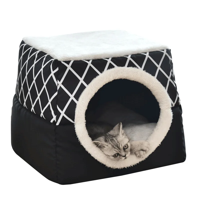 

2021 Hot style cat house four seasons general enclosed capsule house small dog pet mat, Customized color